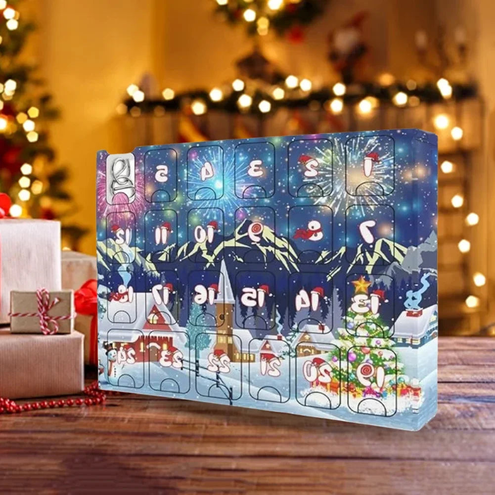 AdventPuzzle | Engaging Educational Metal Advent Calendar with 24 Puzzles