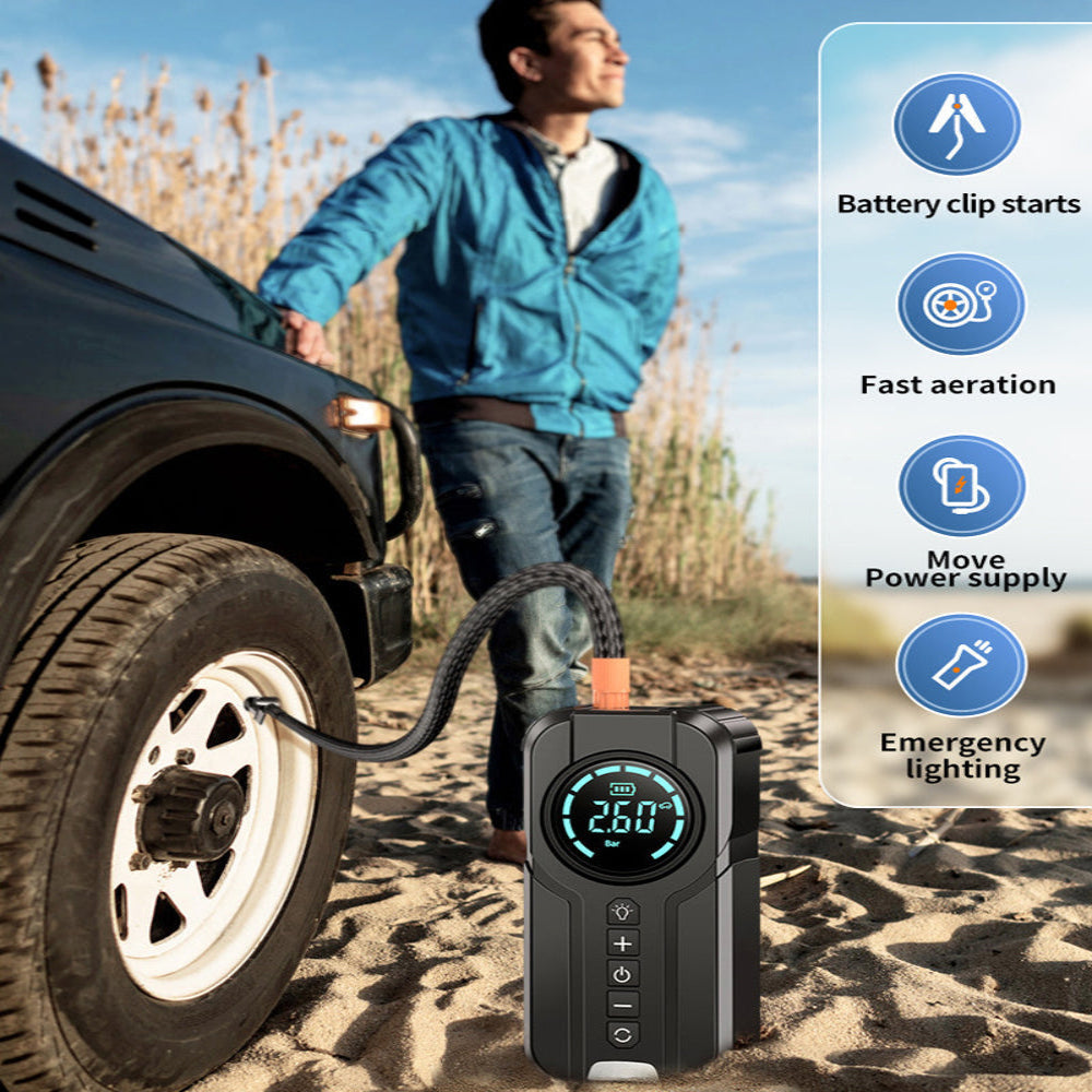 AeroBoost | Powerful Portable Tire Inflator and Car Tyre Pump with LED Light