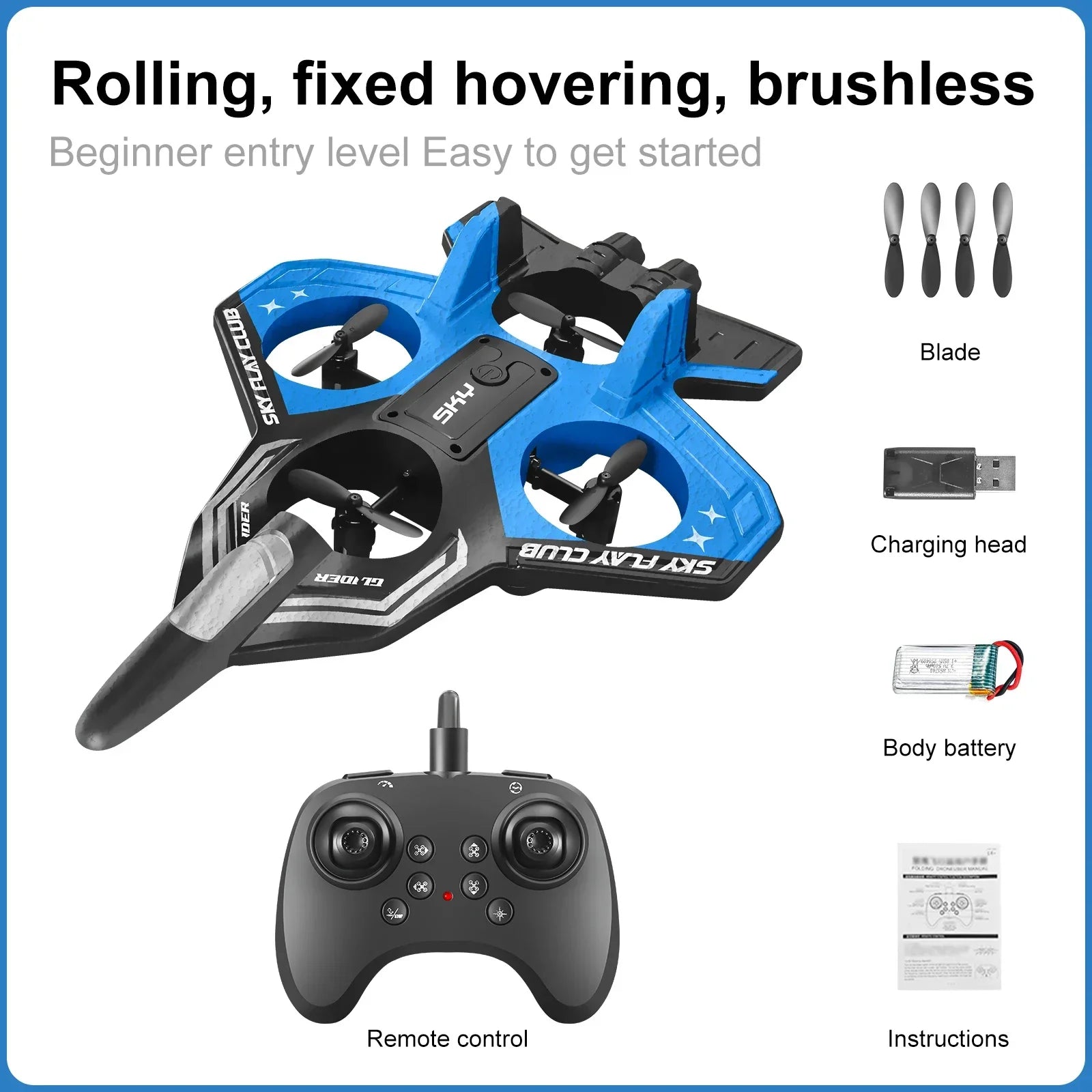 AeroGlide | Dynamic Lightweight Remote Control Airplane with LED Lights