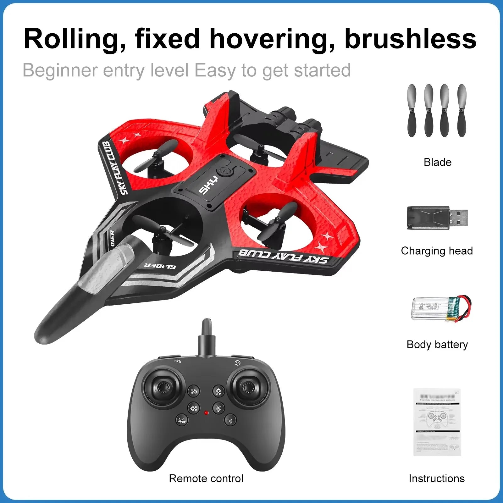 AeroGlide | Dynamic Lightweight Remote Control Airplane with LED Lights