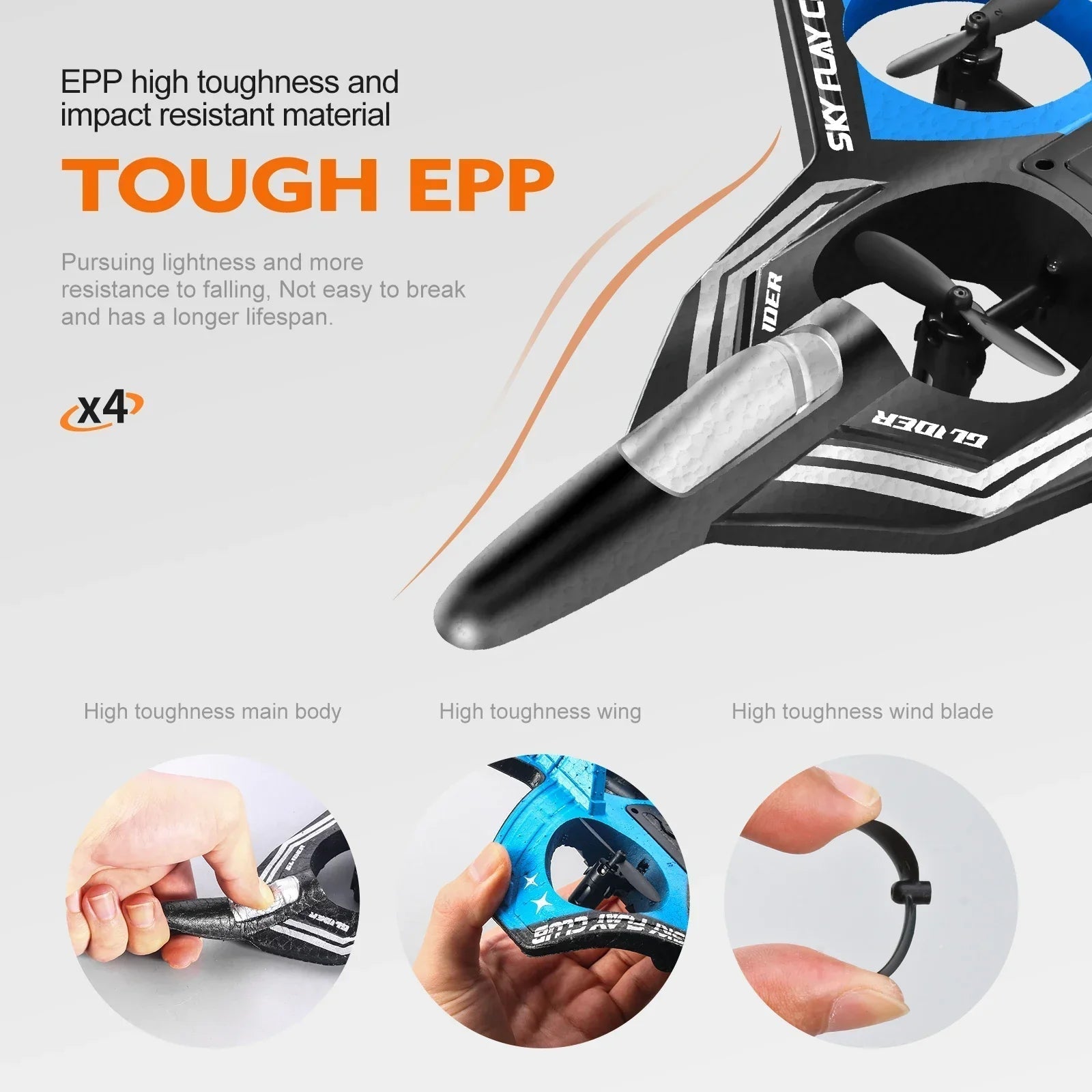 AeroGlide | Dynamic Lightweight Remote Control Airplane with LED Lights