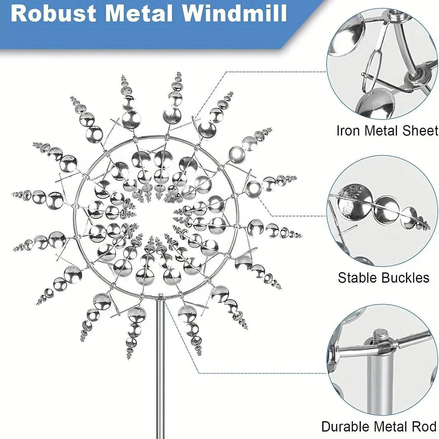 AeroSpire | Enchanting Kinetic Metal Windmill Garden Decor