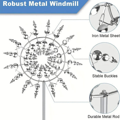 AeroSpire | Enchanting Kinetic Metal Windmill Garden Decor
