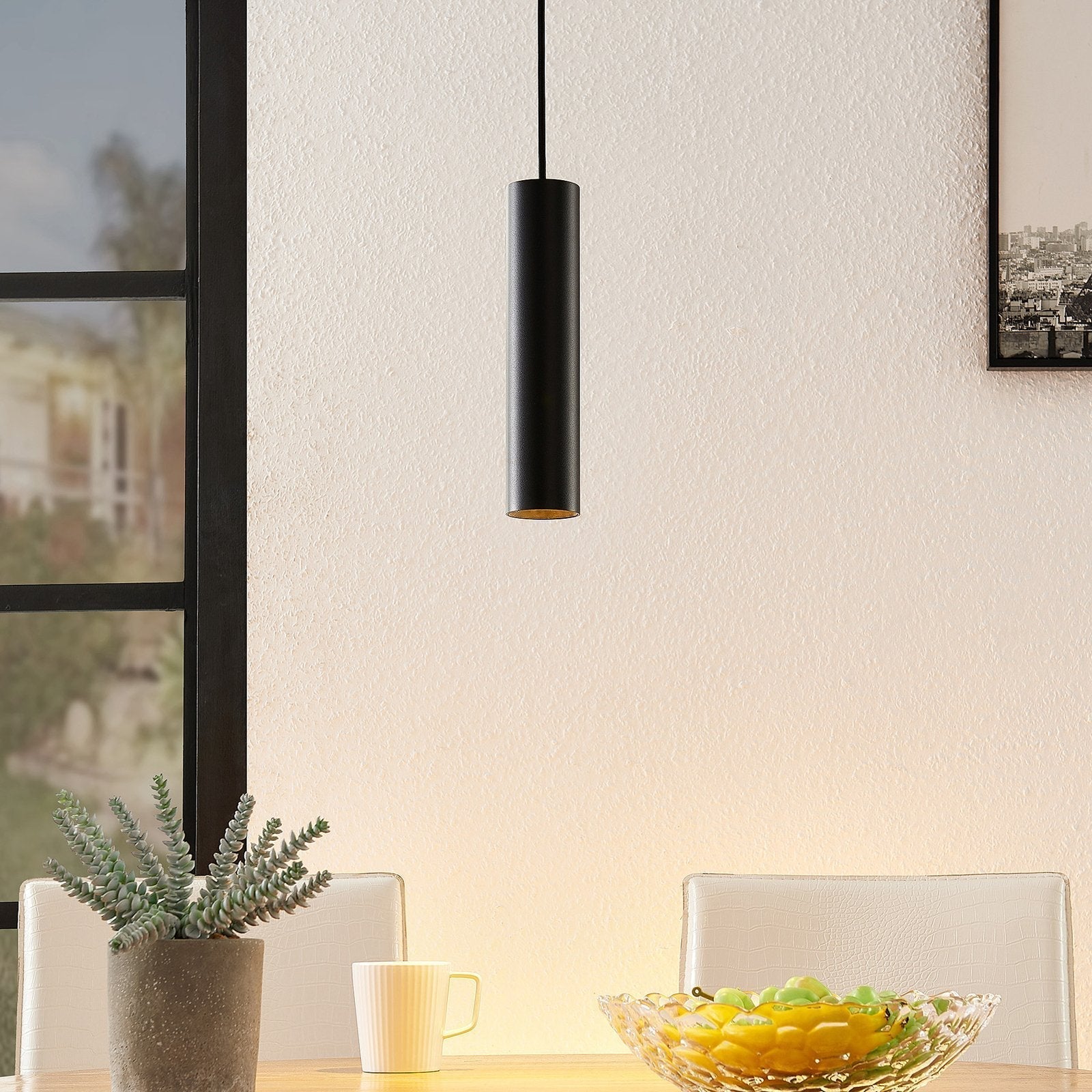 AluminaGlow | Black Aluminum Pendant Lamp – Modern Lighting for Kitchen Island Décor
