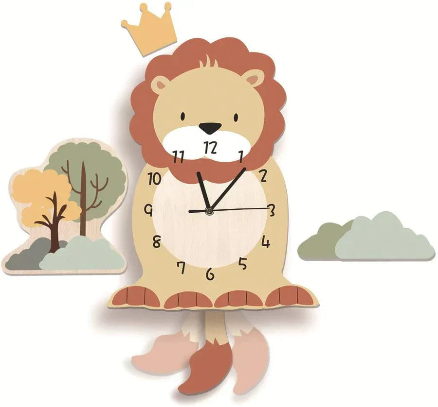 AnimaliaTime | Cheerful Interactive Children's Pendulum Wall Clock
