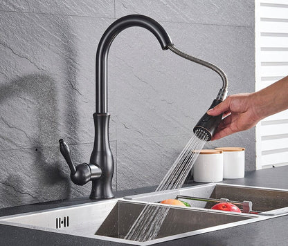 Antonite | Modern Pull-Out Kitchen Faucet with Retractable Sprayer