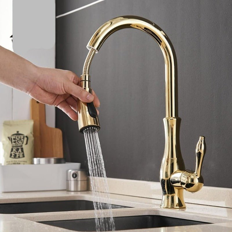 Antonite | Modern Pull-Out Kitchen Faucet with Retractable Sprayer
