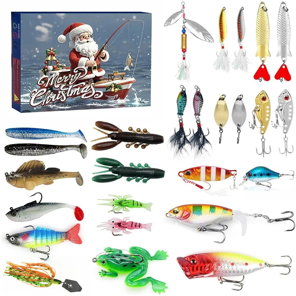 AquaBait | Premium Advent Fishing Bait Calendar with 24 Unique Lures