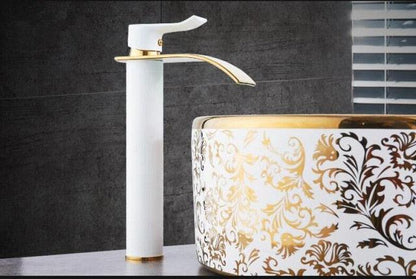 AquaElegance | Elegant Brass Waterfall Basin Mixer Tap for Bathroom Sink