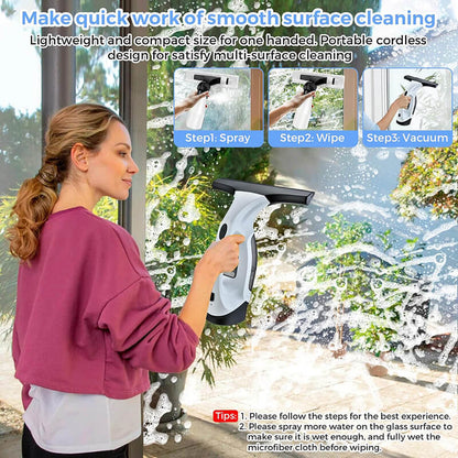 AquaGem | Powerful Cordless Window Cleaner with Efficient Suction