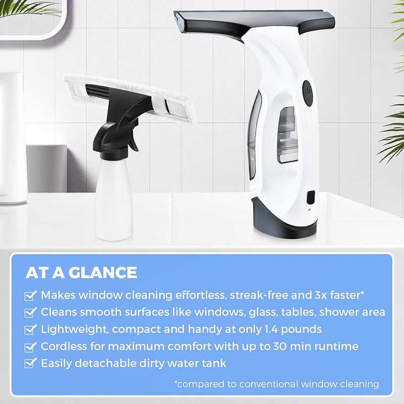AquaGem | Powerful Cordless Window Cleaner with Efficient Suction