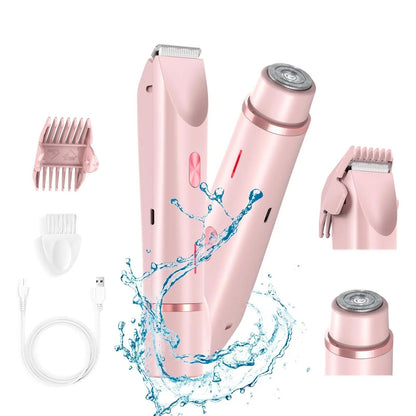 AquaGlow | Sleek Waterproof Rechargeable Bikini Trimmer for Women