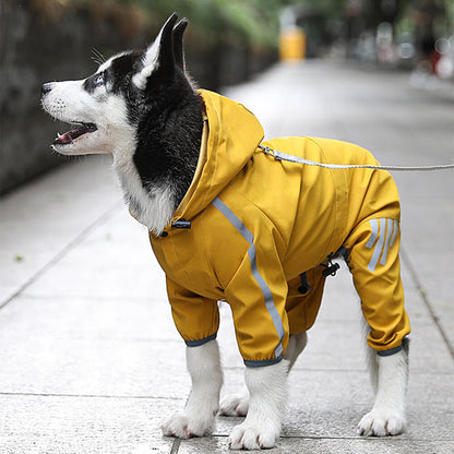 AquaGuard | Stylish Waterproof Adjustable Dog Raincoat with Hood