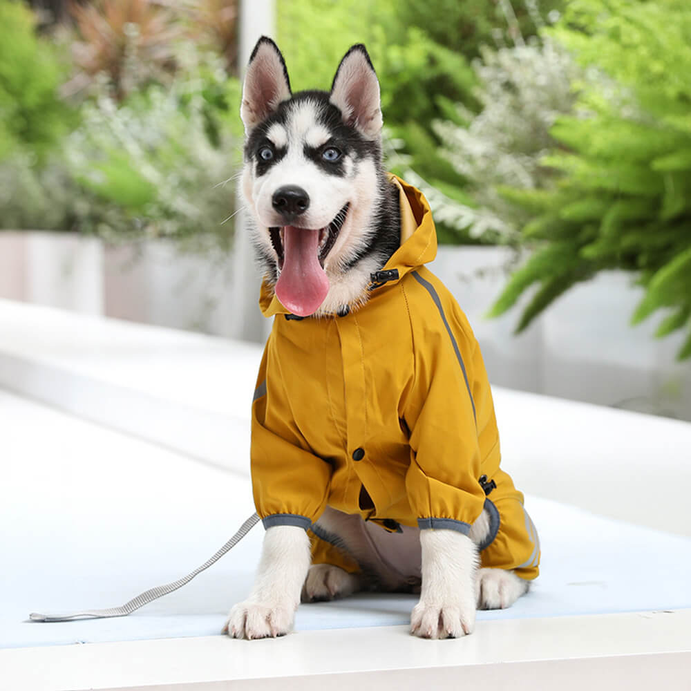 AquaGuard | Stylish Waterproof Adjustable Dog Raincoat with Hood
