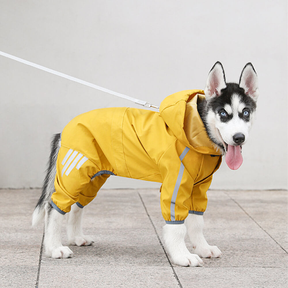 AquaGuard | Stylish Waterproof Adjustable Dog Raincoat with Hood