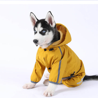 AquaGuard | Stylish Waterproof Adjustable Dog Raincoat with Hood
