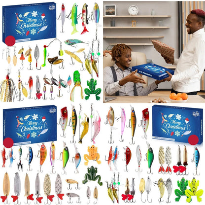 AquaQuest | Compact Waterproof Fishing Advent Calendar with 24 Accessories