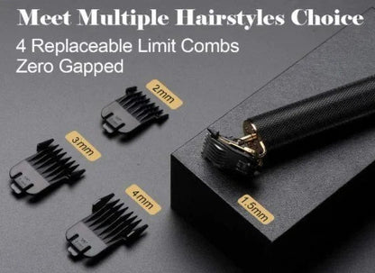 AureusEdge | Premium Cordless Stainless Steel Hair Trimmer for Men