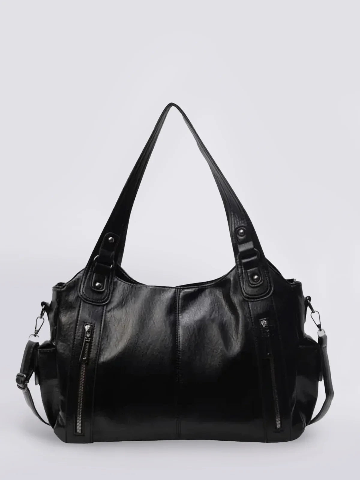 Dakota | Chic Black Vegan Leather Shoulder Bag for Women