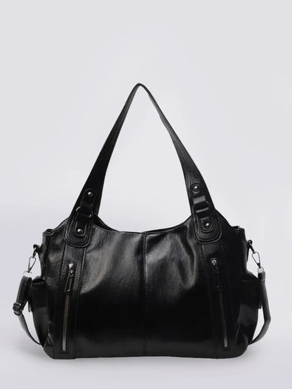 Dakota | Chic Black Vegan Leather Shoulder Bag for Women