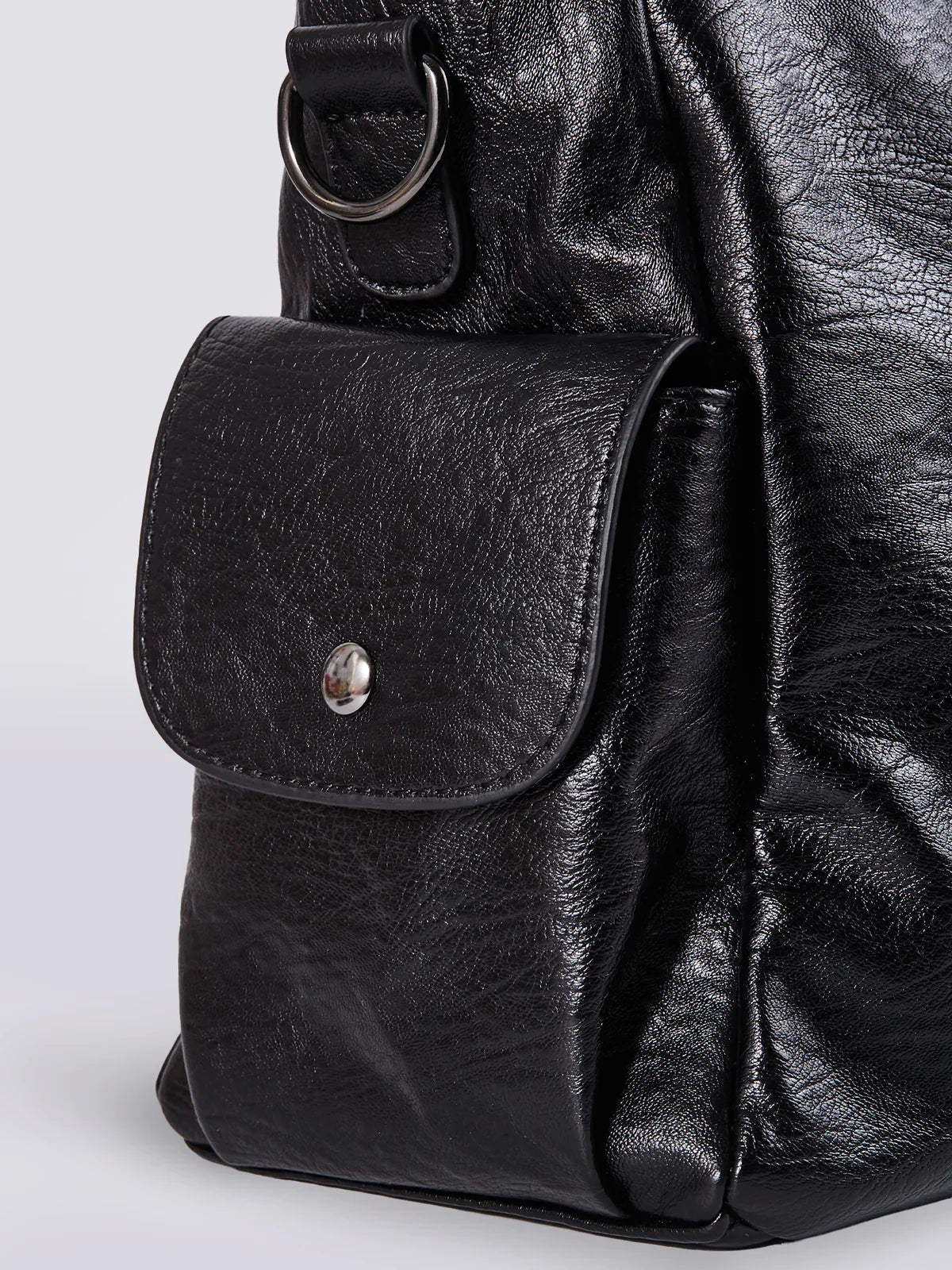 Dakota | Chic Black Vegan Leather Shoulder Bag for Women