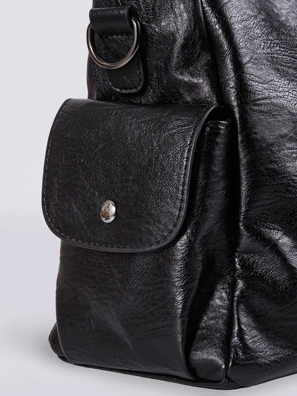 Dakota | Chic Black Vegan Leather Shoulder Bag for Women