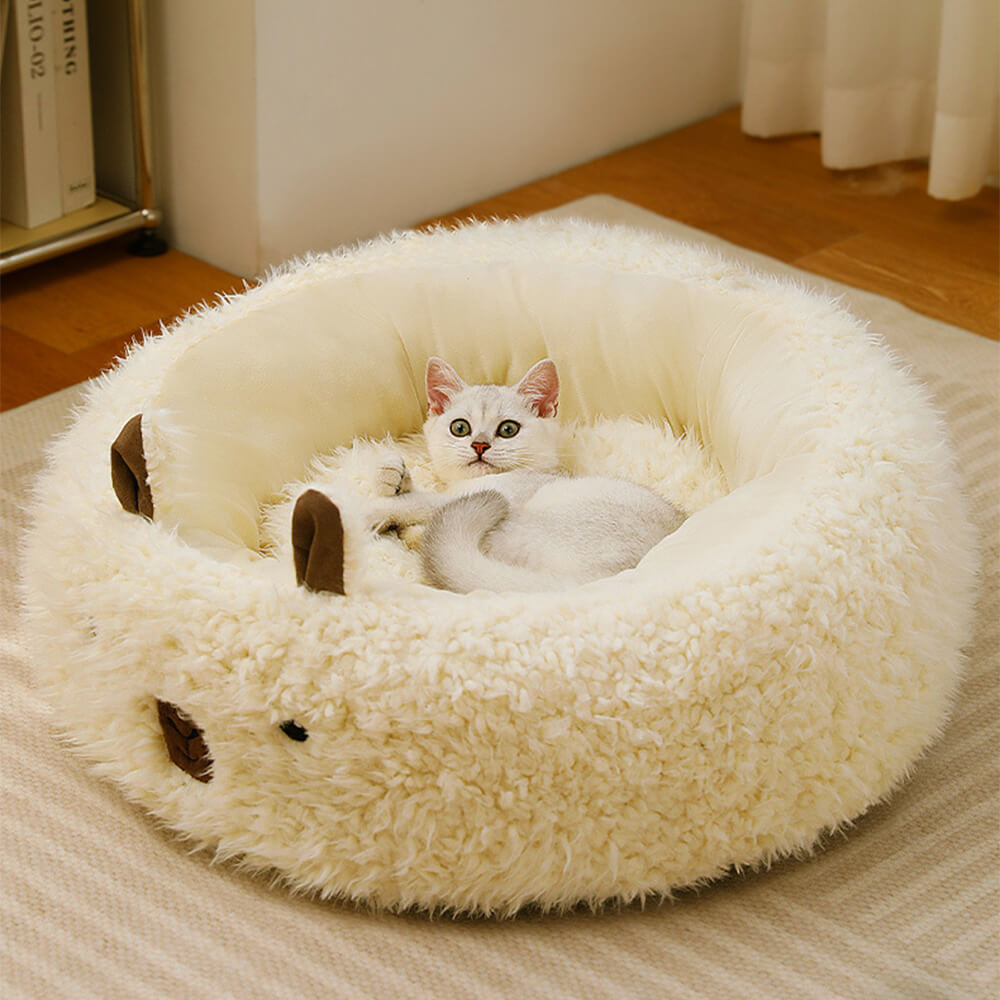 Alpaca-Shaped Fluffy Warm Detachable Dog And Cat Bed