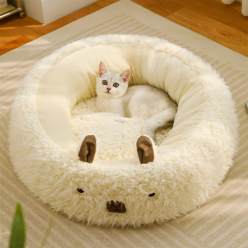 Alpaca-Shaped Fluffy Warm Detachable Dog And Cat Bed