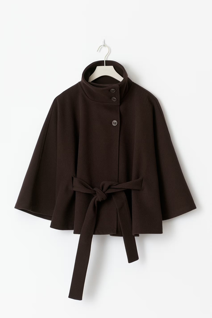 LorezaCape | Elegant Chic Women's Winter Cape Coat with High Collar