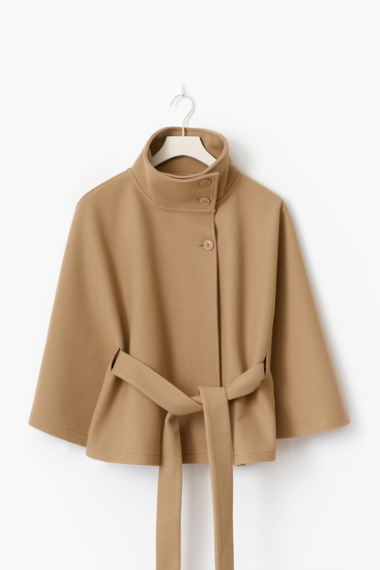 LorezaCape | Elegant Chic Women's Winter Cape Coat with High Collar