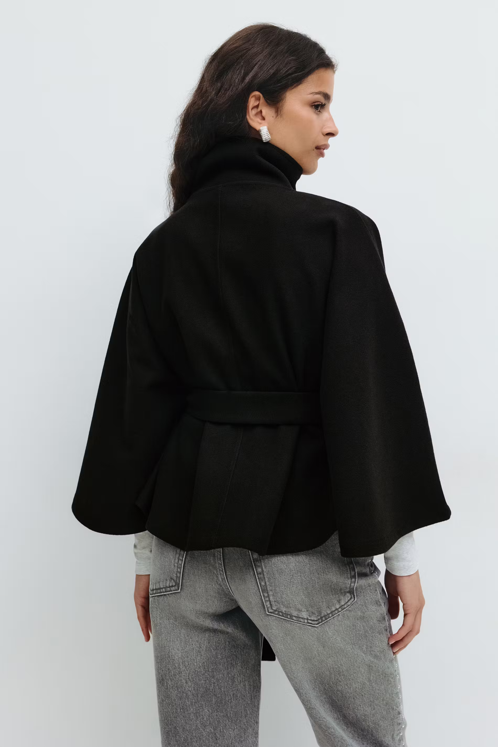 LorezaCape | Elegant Chic Women's Winter Cape Coat with High Collar