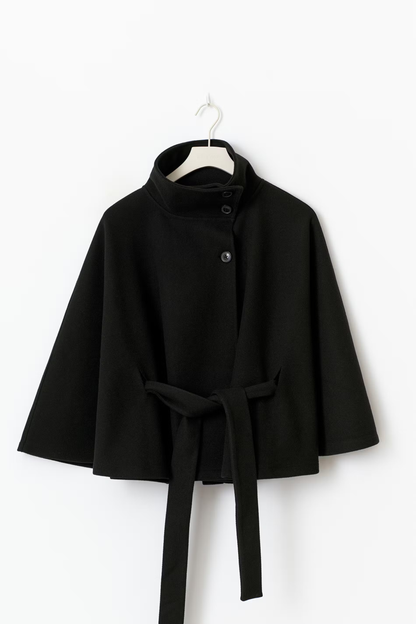 LorezaCape | Elegant Chic Women's Winter Cape Coat with High Collar
