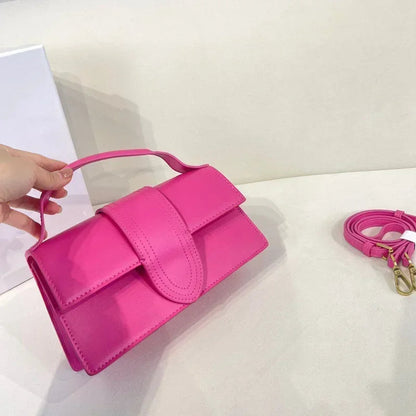 LuxeAura | Elegant Black Leather Crossbody Bag for Women