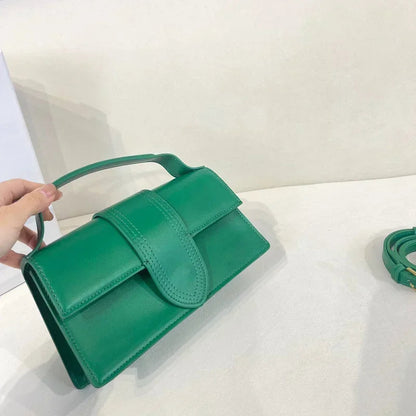 LuxeAura | Elegant Black Leather Crossbody Bag for Women