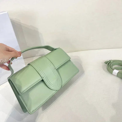 LuxeAura | Elegant Black Leather Crossbody Bag for Women