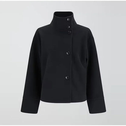 Norava | Chic Modern Short Women's Coat with Elegant Collar and Button Closure