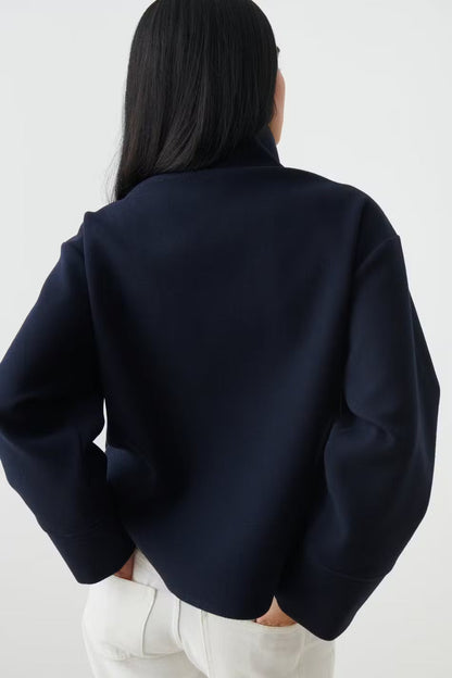 Norava | Chic Modern Short Women's Coat with Elegant Collar and Button Closure