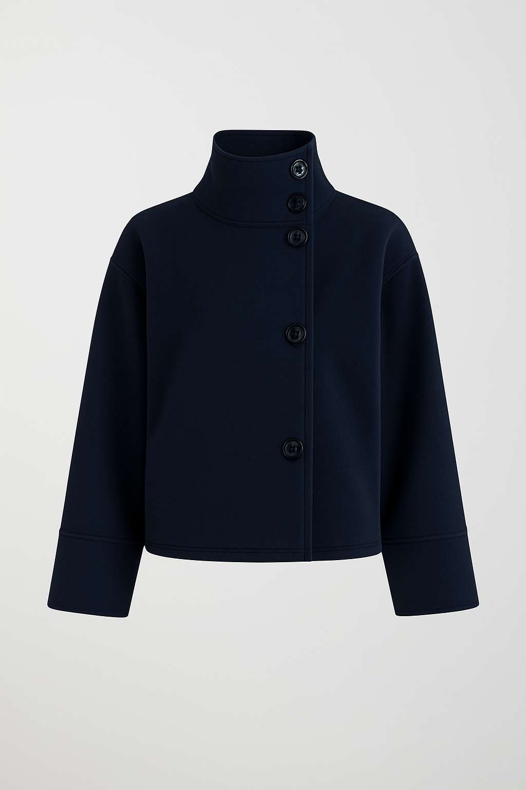 Norava | Chic Modern Short Women's Coat with Elegant Collar and Button Closure