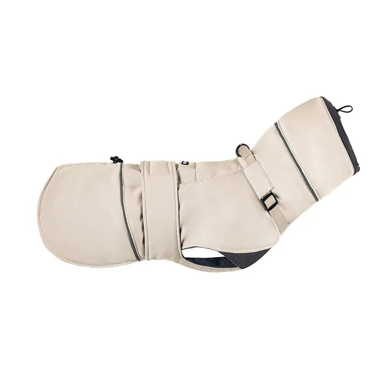 Waterproof Dog Coat With Integrated Harness, High Neck & Reflective Safety Strips