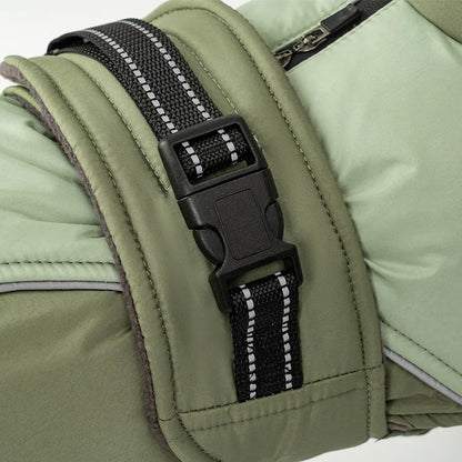Waterproof Dog Jacket With Harness And Plush Fleece Lining For Warm, Comfortable Walks