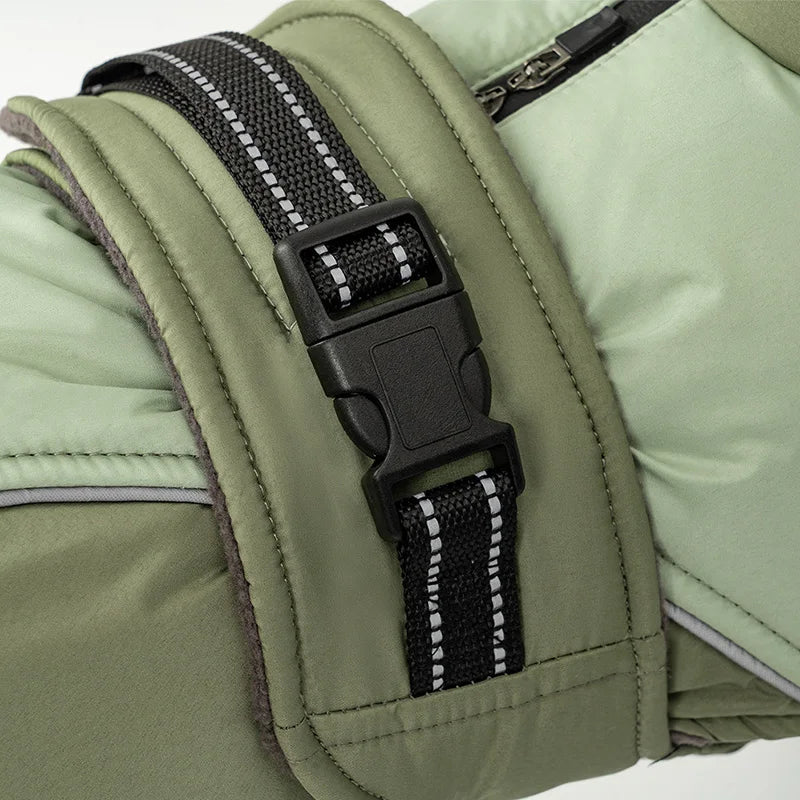 Waterproof Dog Jacket With Harness And Plush Fleece Lining For Warm, Comfortable Walks