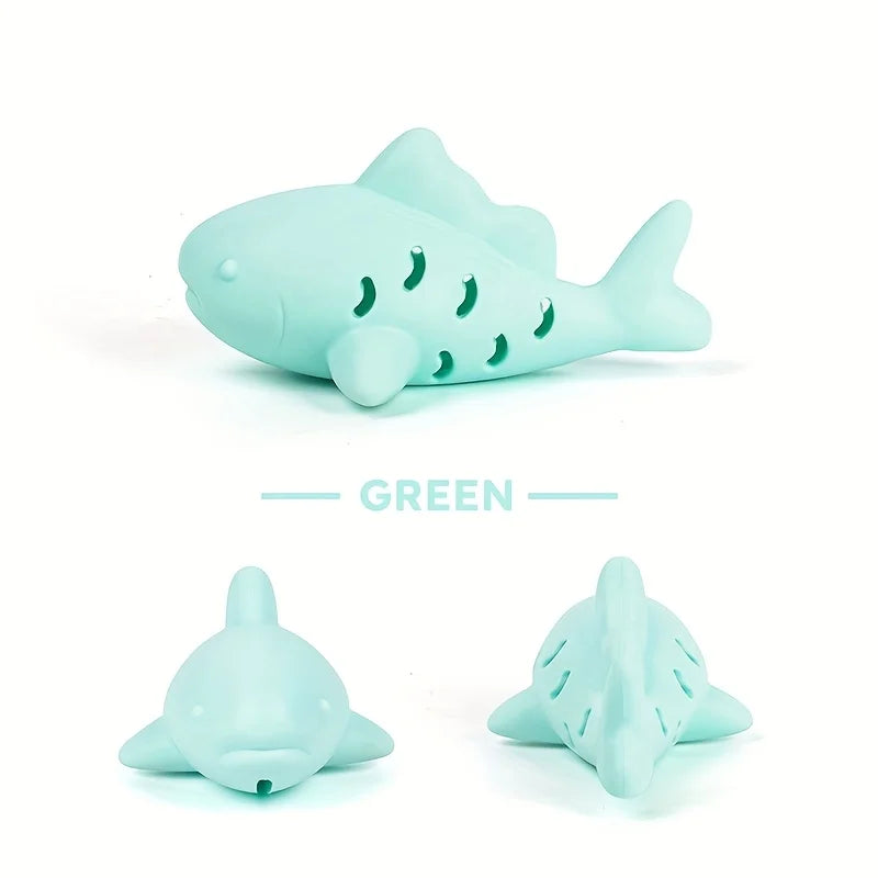Silicone Fish Cat Treat Toy – Bite-Resistant Dental Chew & Slow Feeder Dispenser
