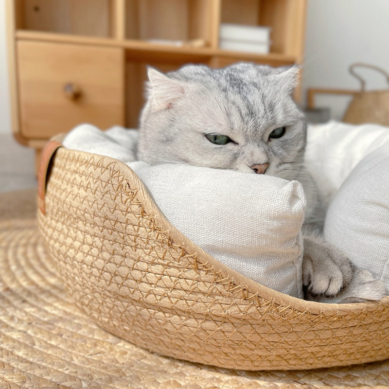 Eco-Friendly Bamboo Fiber Breathable Pet Bed For Dogs And Cats