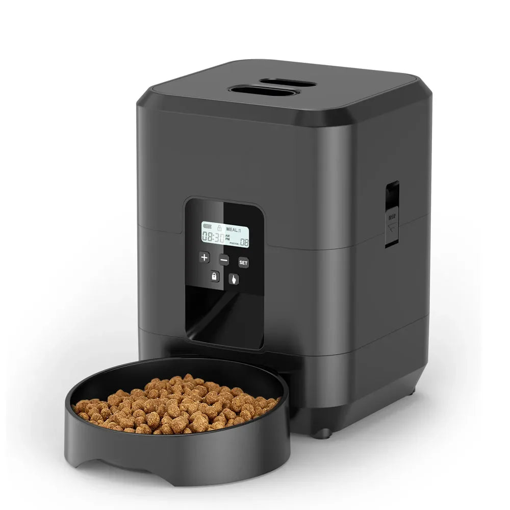 Wifi Automatic Pet Feeder With App Control, Programmable Timer, Voice, Dual Power & Anti-Stick Design