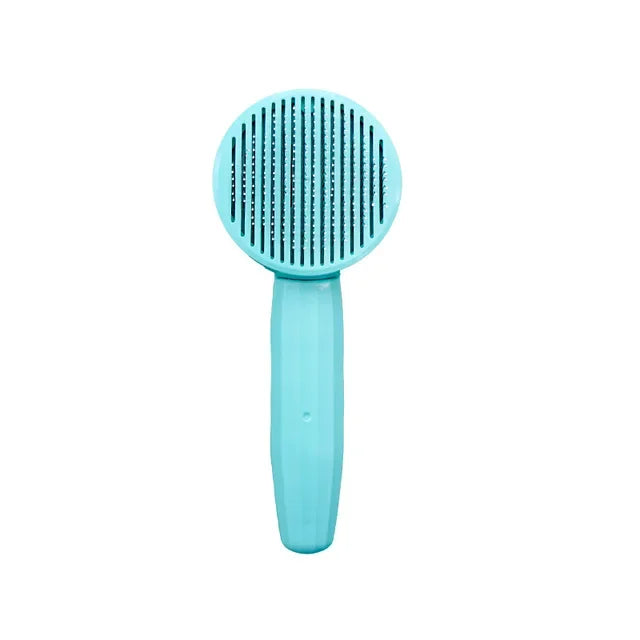 Self-Cleaning Slicker Grooming Brush With One-Click Deshedding And Skin Massage For Pets