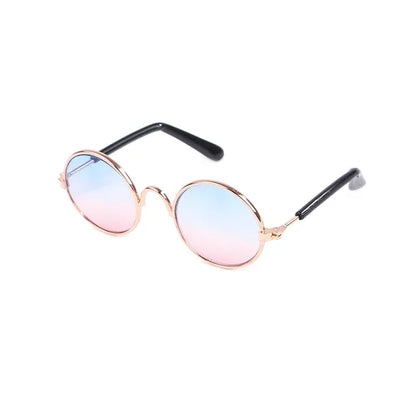 Retro Round Metal Frame Pet Sunglasses For Cats And Small Dogs