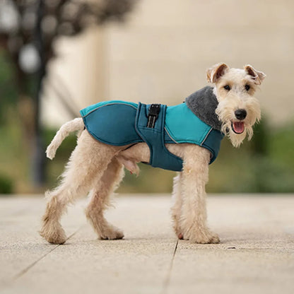 Waterproof Dog Jacket With Harness And Plush Fleece Lining For Warm, Comfortable Walks