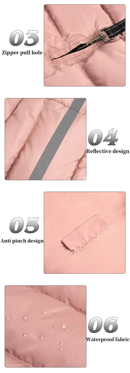 Waterproof Winter Dog Coat With High Neck Thermal Snood And Reflective Safety Design