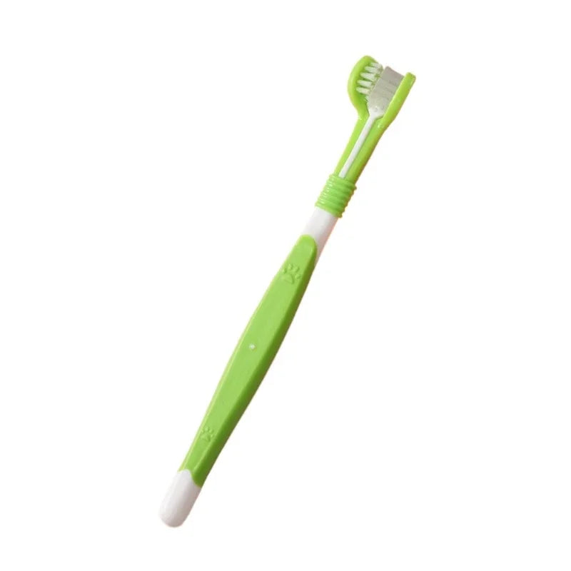 3-Sided Pet Dental Toothbrush For Dogs & Cats With 360° Tartar Removal And Gum Care
