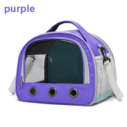 Breathable Mesh Small Animal Carrier With Clear Window For Stress-Free Pet Travel